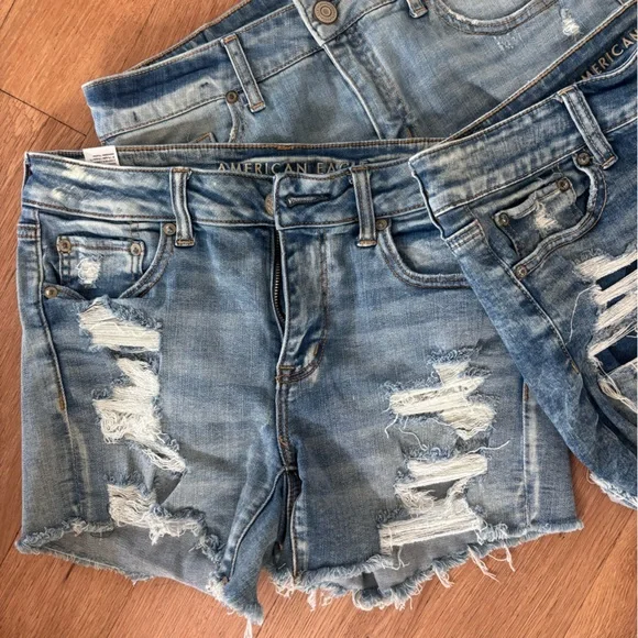 3 Pairs Of Jean Shorts American Eagle / Aero - Picture 3 of 7